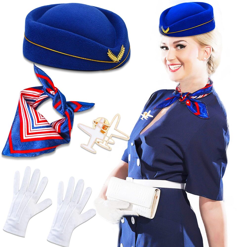 8249 Women's Flight Attendant Costume Accessoriess Stewardess